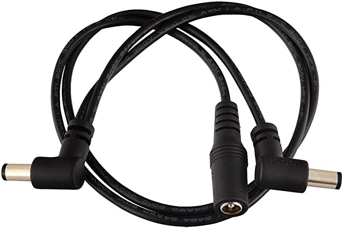 Mooer PDC-2A Power Extension Lead for 2 Pedals PDC2A,Black