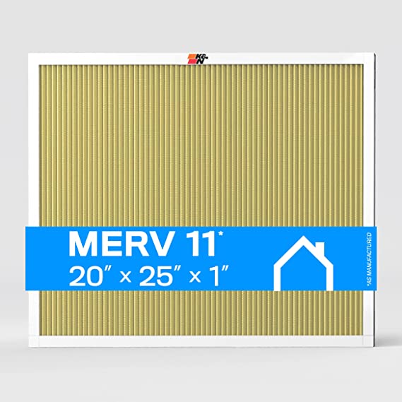 K&N 20x25x1 Air Filter, Merv 11, Washable Air Filter, the Last Furnace Filter You Will Ever Buy, Breathe Safely at Home or in the Office (Actual Dimensions .8 x 24.6 x 19.6 inches)