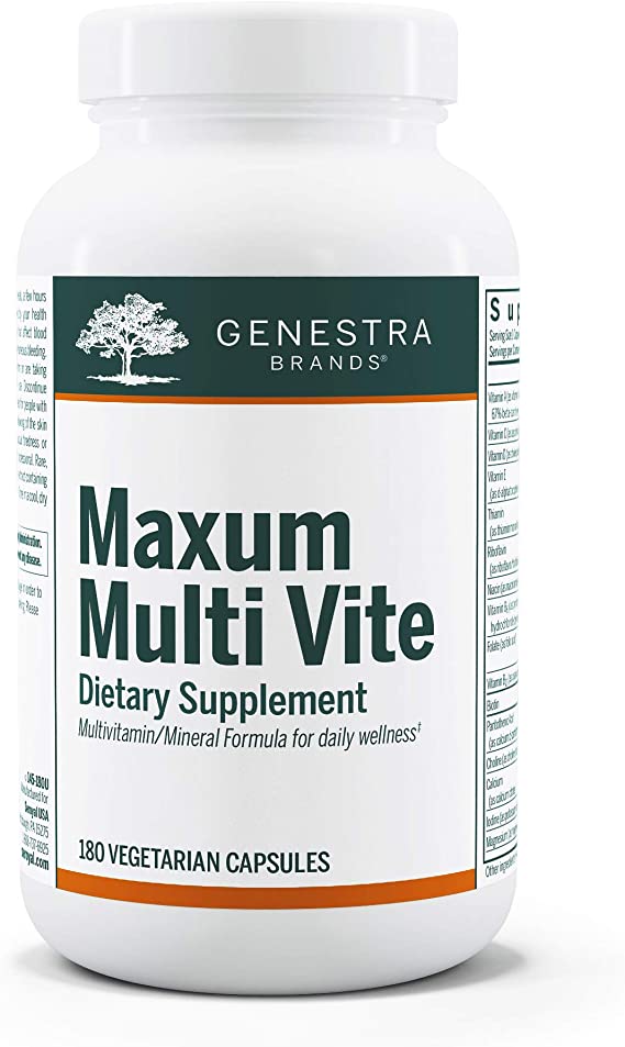 Genestra Brands - Maxum Multi Vite - Multi Vitamin Mineral Formulation with Rutin, CoQ10 and Green Tea Extract - 180 Capsules