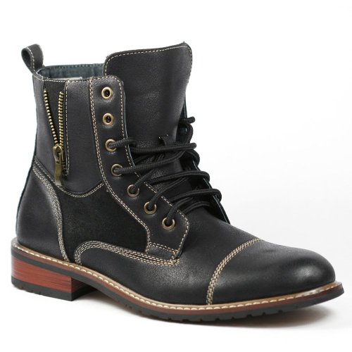 Ferro Aldo MFA-808561 Black Mens Lace up Military Combat Work Desert Ankle Boot