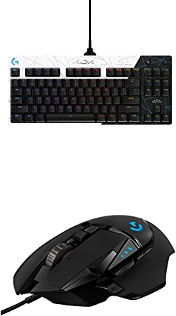 Logitech G PRO K/DA Mechanical Gaming Keyboard, Ultra-Portable Tenkeyless Design, Detachable Micro USB Cable, 16.8 Million Color LIGHTSYNC RGB backlit keys - Official League of Legends KDA Gaming Gear