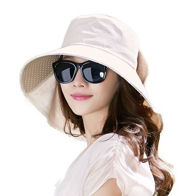 Siggi Summer Bill Flap Cap UPF 50  Cotton Sun Hat with Neck Cover Cord for Women