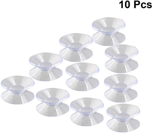 ULTNICE Suction Cups-Pack of 10 30mm Double Sided Sucker Pads for Glass