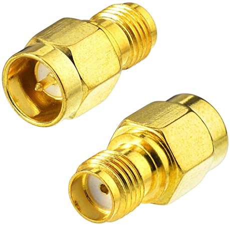 Eightwood SMA Male to Female Adapter Quick Push-On Connector (2 Pack) for RF Test Fitting Test