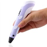 Samto 3D Printing Pen with 175mm ABS Filament and LCD Screen Ver2015 Purple for 3D Drawing