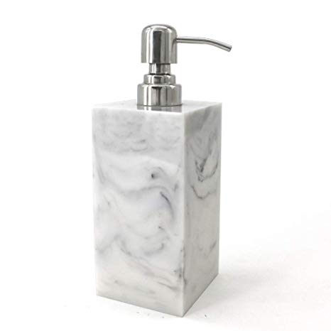 LUANT Resin Soap Dispenser for Bathroom and Kitchen, Stainless Steel Pump