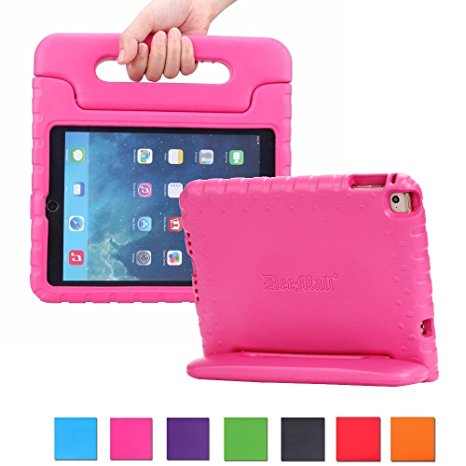 iPad Mini 4 Case, iPad Mini 4 Cover, DeeMall Multi Function Child/Shock Proof Kids Cover Case with Stand/Handle for Apple iPad Mini 4 Tablet - !Rose Pink