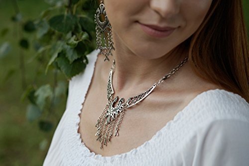 Horseshoe Statement necklace in Celtic Viking Scandinavian Nordic medieval style FREE SHIPPING silver plated necklace