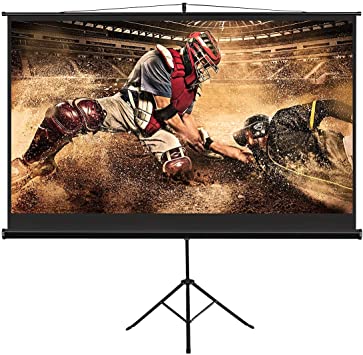 VIVOHOME 100 Inch Projector Screen with Adjustable Tripod Stand, Indoor Outdoor Projection Screen, 4K HD 16: 9 Wrinkle-Free