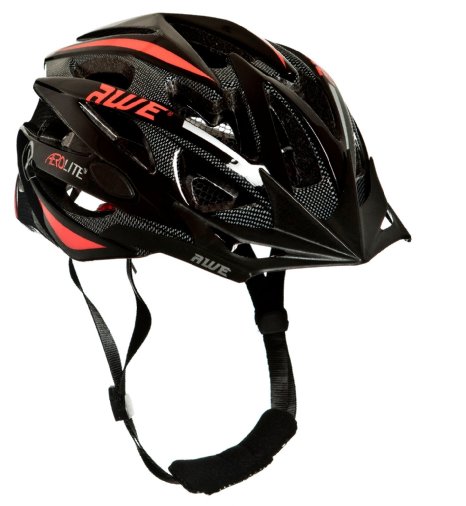 AWE AeroLite Men's Bicycle Helmet - Black/Red, Size 58-61
