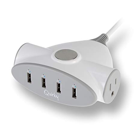 Quirky Magnecharge Magnetic Desktop Charging Station, 4 USB ports, 2 Power Outlets
