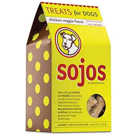 Sojos Crunchy Natural Dog Treats, 10-Ounce Box