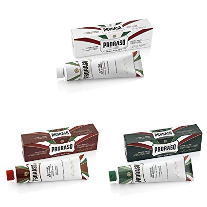 Proraso Mixed Shaving Cream Tube Triple Pack - 3 x 150ml Tubes
