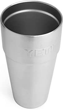 YETI Rambler 26 oz Stackable Cup, Vacuum Insulated, Stainless Steel with No Lid, Stainless