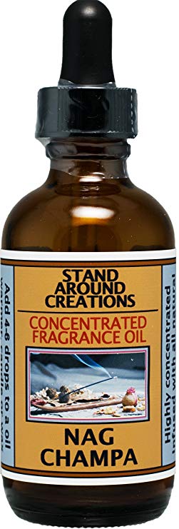 Stand Around Creations Concentrated Fragrance Oil - Nag Champa: Has The Aroma of Incense; Patchouli, Sandalwood, and Dragon's Blood. Made with Natural Essential Oils.(2 fl.oz.)