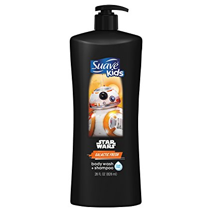 Suave Kids Body Wash and Shampoo, Refresh Star Wars BB-8 Fresh, 28 Ounce