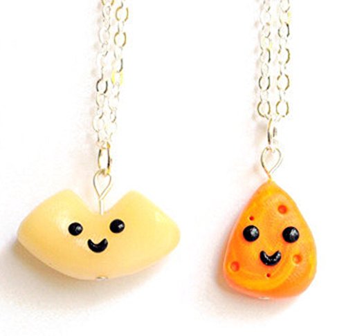 Polymer Clay Macaroni and Cheese Best Friend Necklaces