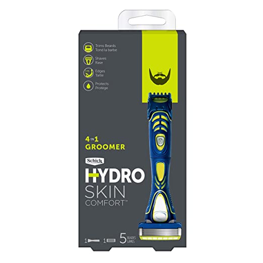 Schick Hydro 5 Beard Groomer, 4-in-1 Electric Razor for Men, 1 Handle and 1 Refill (Packaging May Vary)