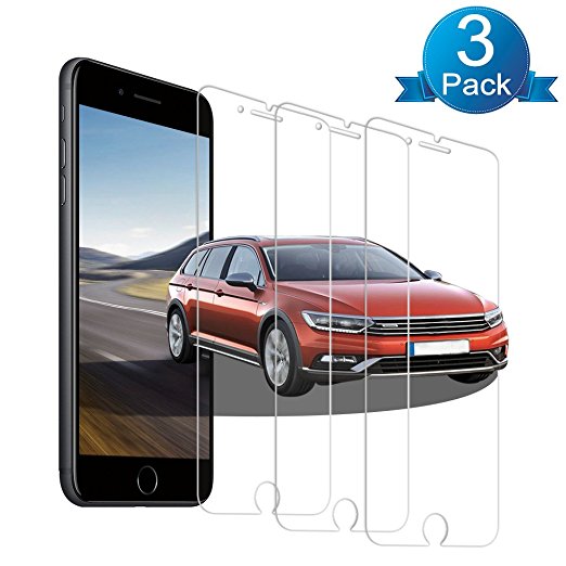 [3-Pack] Auideas for iPhone 8 / iPhone 7 Tempered Glass Screen Protector, Anti-Scratch, Anti-Fingerprint, Bubble Free, [3D Touch Compatible] Lifetime Replacement Warranty