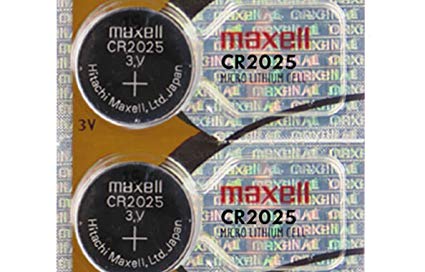 2 MAXELL CR2025 3 Volt Lithium Batteries (2 Batteries) Hologram Package EXP: 2020