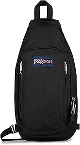 JanSport Move Sling Crossbody Bag – Main Compartment, Zippered Front Pockets, Adjustable Shoulder Strap, Fully Padded Back Panel, Black