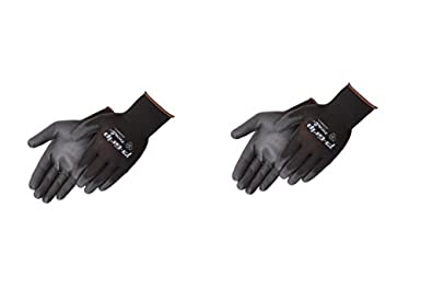 Liberty P-Grip Ultra-Thin Polyurethane Palm Coated Glove with 13-Gauge Nylon/Polyester Shell, X-Large, Black (Pack of 24)