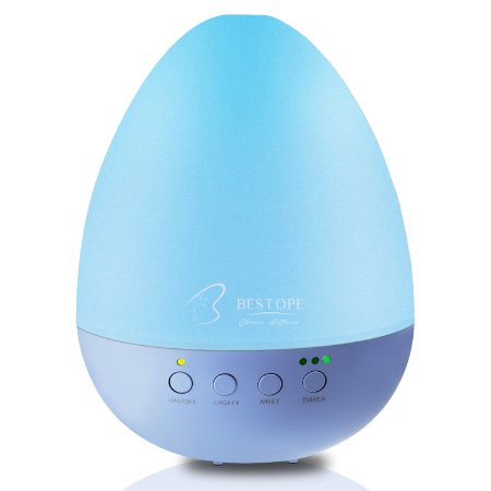 Oil Diffuser Aroma Diffuser BESTOPE Essential Oil diffuser Humidifier 350ml Essential Oil Diffuser Aromatherapy with 7 Color Light Changing and 8-15 Hours Continuous Diffusing with Auto Shut-off for Home, Office and Baby Room