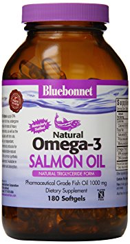 BlueBonnet Natural Omega-3 Salmon Oil Softgels, 180 Count