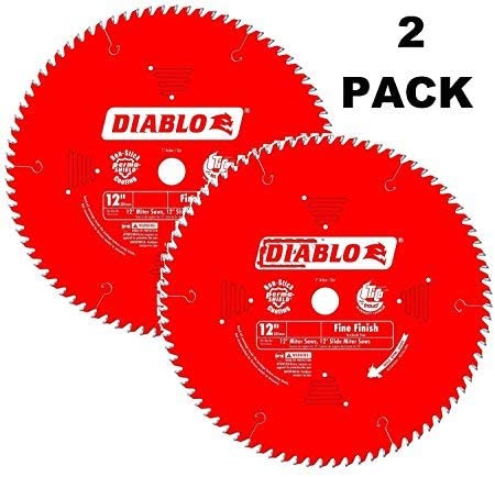 2 PACK Diablo D1260X 12-Inch by 60t 1in Arbor Combination Saw Blade