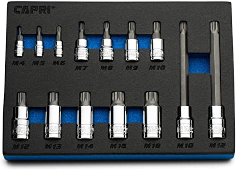 Capri Tools XZN Triple Square Bit Socket Set, 10-Piece (XZN Bit Set/Master)