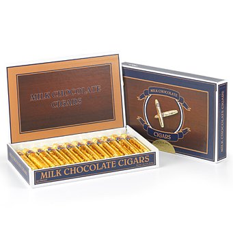 Madelaine - Milk Chocolate Cigars, Box of 24ct (3/4oz) Net WT. 1 lb.2oz (510g)