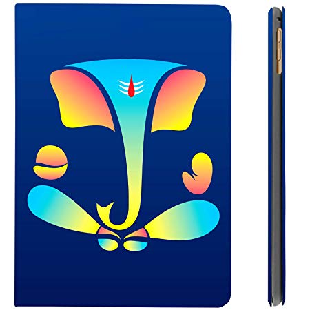 DuraSafe Cases for iPad 9.7 Inch 5/6 Gen 2017/2018 & Air 1 / Air 2 [ A1893 A1954 A1822 A1823 A1566 A1567 A1474 A1475 ] Printed Smart Cover - Ganesha Ganapati Ganesh JEE (Folio)