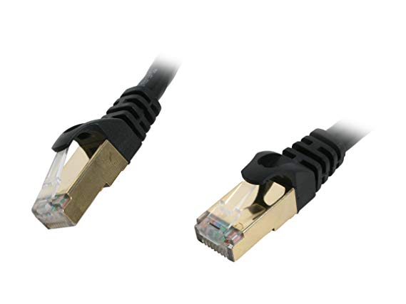 Rosewill 1-Feet Cat 7 Shielded Twisted Pair Networking Cable - Black (RCW-1-CAT7-BK)