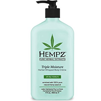 Hempz Triple Moisture Herbal Whipped Body Creme, 17 Fluid Ounce