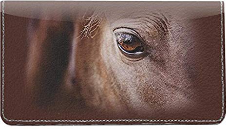 Horse Eyes Leather Checkbook Cover