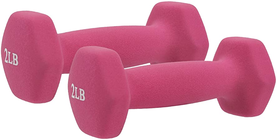 Sunny Health & Fitness Neoprene Dumbbell Weights Pair Set Hand Weights for Strength Training, Weight Loss, Workout Bench, Gym Equipment, and Home Workouts - NO. 021
