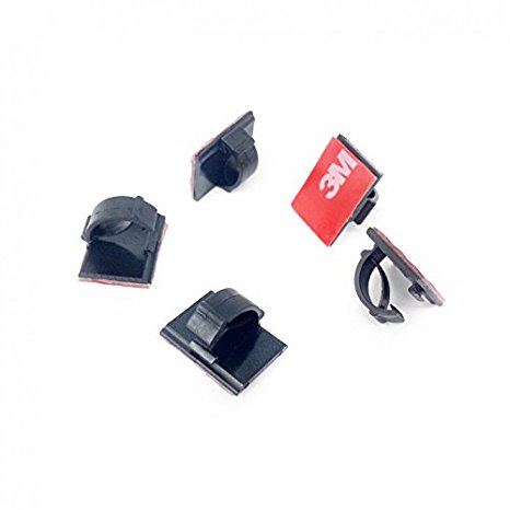 3M CORDCLIPS 5 Black (Dark 3M VHB) Cord Clips to secure wires from your DASHCAM or other devices