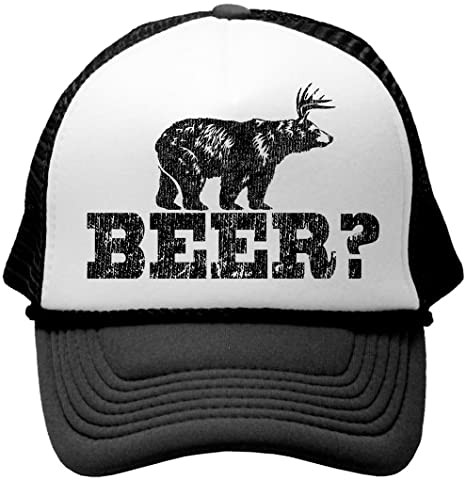 Retro Deer Beer Bear - Funny Vintage Style Trucker Cap Hat