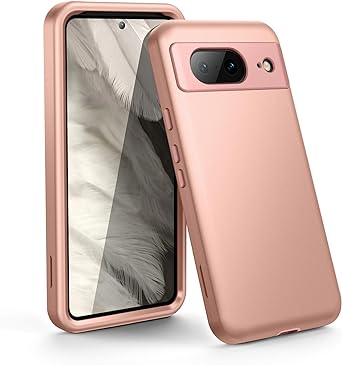 WeLoveCase for Google Pixel 8 Case, 3 in 1 Full Body Heavy Duty Protection Hybrid Shockproof TPU Bumper Phone Case for Google Pixel 8, Rose Gold