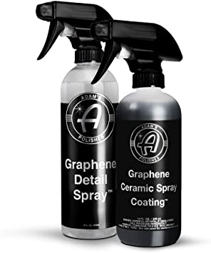 Adam’s Graphene Detail Spray Two Bottle Kit - Extends Protection of Waxes, Sealants, Coatings | Quick, Waterless Detailer for Car Detailing | Clay Bar, Drying Aid, Add Shine Gloss Ceramic Protection