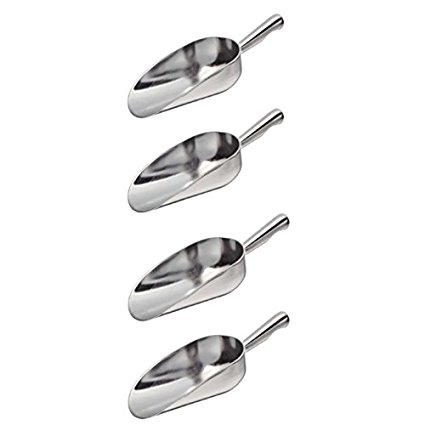 5 Oz. Cast Aluminum Scoop with Contoured Handle - Set of 4