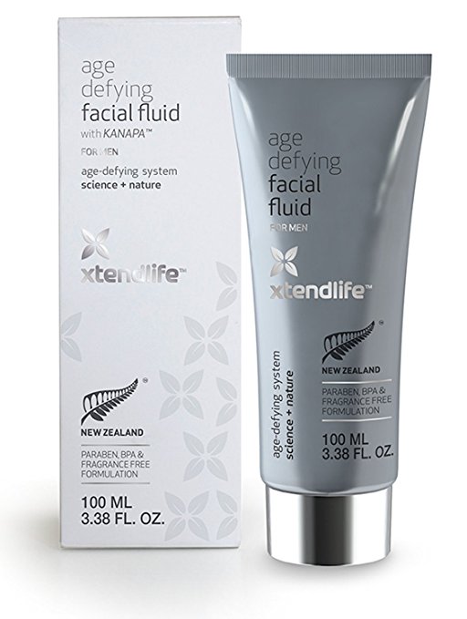 Age Defying Facial Fluid for Men by Xtend-Life | Complete Men's Hydrating Lotion Providing Daily Protection & Anti-Wrinkle Support