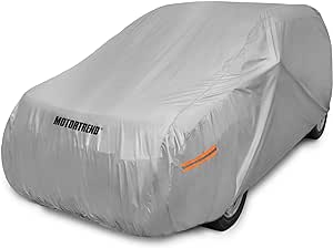 Motor Trend Safeguard Car Cover for Vans/SUV - Advanced Protection Formula All Weather Waterproof Outdoor Vehicle Cover, Fits Vans & SUVs up to 225" L (OV-643_N)