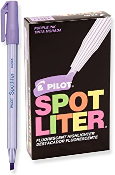 PILOT Spotliter Fluorescent Highlighters, Chisel Tip, Purple, 12-Pack (49011)