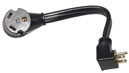 Arcon 14246 Generator Pigtail Power Cord 30-Amp Female to 15-Amp Male Flatwire, 12-Inch