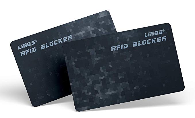 LINQS RFID/NFC Blocking Card: Protects Contactless Credit/Debit Cards | Shields Your Entire Wallet | Great Blocking Range | Credit Card Size