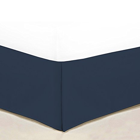 1500 Supreme Collection Bedskirt/Dust Ruffle Deep Pocket - All Sizes, 12 Colors - Queen, Navy