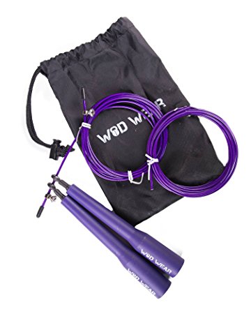 Ultra Fast Speed Rope, Fully Adjustable Speed Cable Jump Rope, Great for Cross-Training, Fitness, Boxing, Traveling Workouts, MMA, Exercise and Fitness