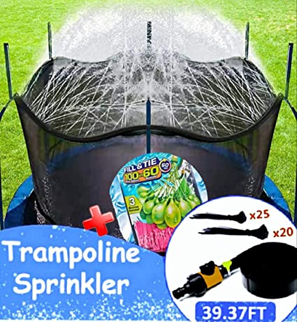 “N/A” Water Trampoline Sprinkler, Kids Sprinkler Summer Toys, Full Pack Trampoline Water Sprinkler, Water Park Fun Summer Outdoor Water Game for Boys and Girls