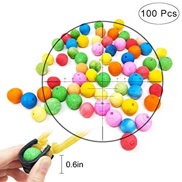 TOPRADE Multiple Color Paper Pellets Balls Bobbles Slingshot Ammo Safe Ammo for Children Enjoy Family Time